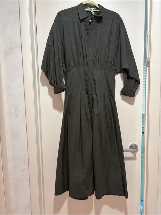 Apiece Apart Dresses & Skirts - Apiece Apart Olive Button-Front Midi Dress